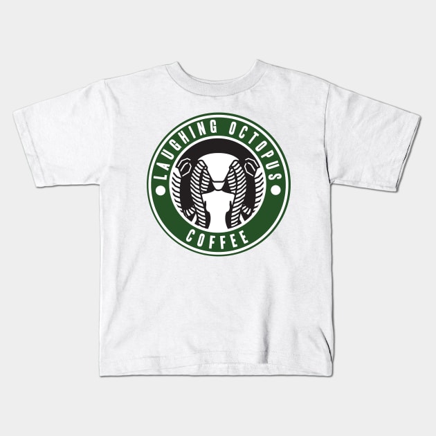 Laughing Octopus Coffee Kids T-Shirt by Deadround